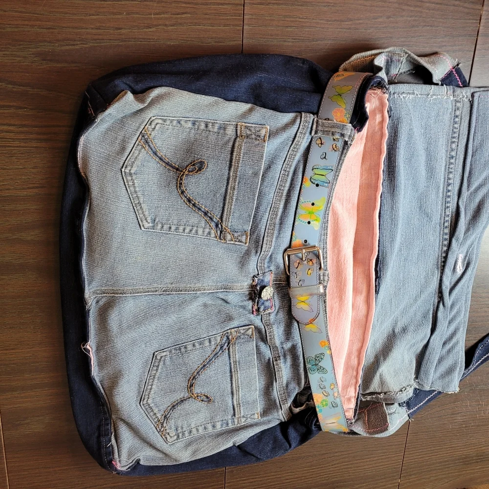Upcycled laptop/book bag